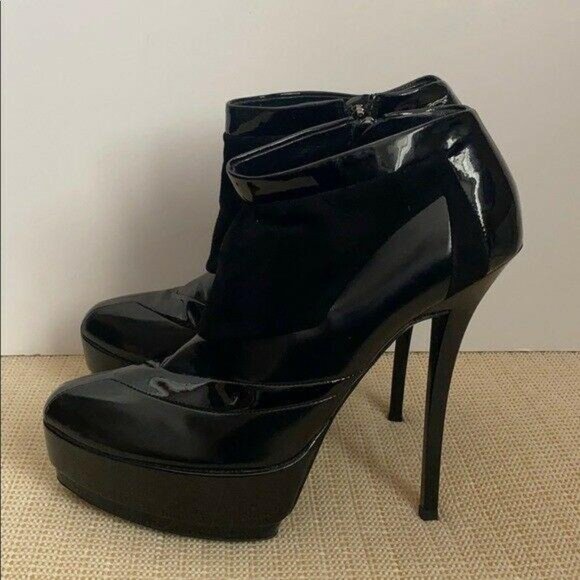 Authentic GUCCI Suede Leather Ankle Boots Sz 36.5 - Picture 2 of 12